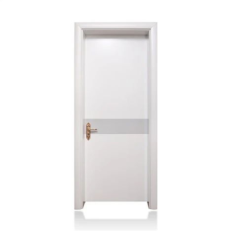 Porte intérieure WPC extrudé, conception de ligne simple, ignifuge écologique pour les projets de villas et d'hôtels